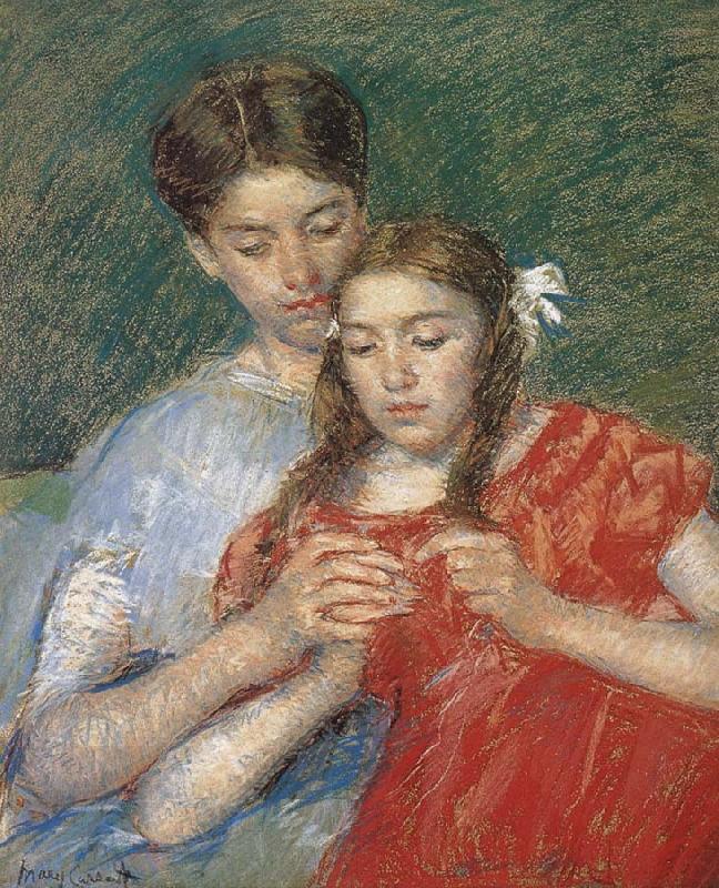 Mary Cassatt sewing class oil painting picture
